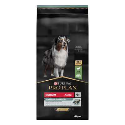 PURINA PRO PLAN Medium Adult Dog Sensitive Digestion Rikt på Lamm