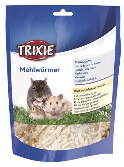 TRiXiE torkade mjölmaskar för smådjur och fåglar - Handla på Gaston