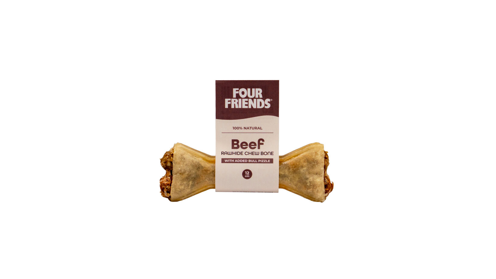 FourFriends Beef rawhide chew bone with bull pizzle