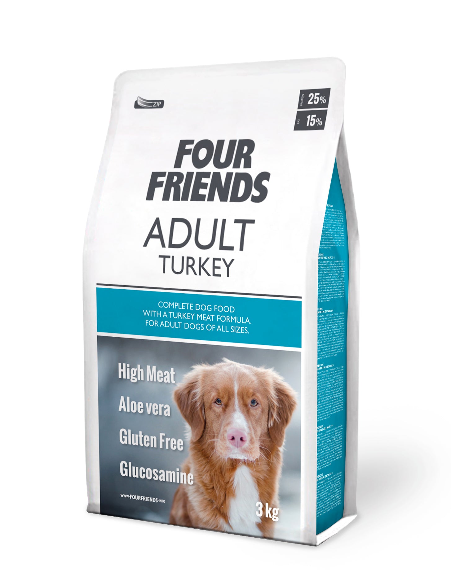 FourFriends Dog Adult Turkey - Handla på Gaston