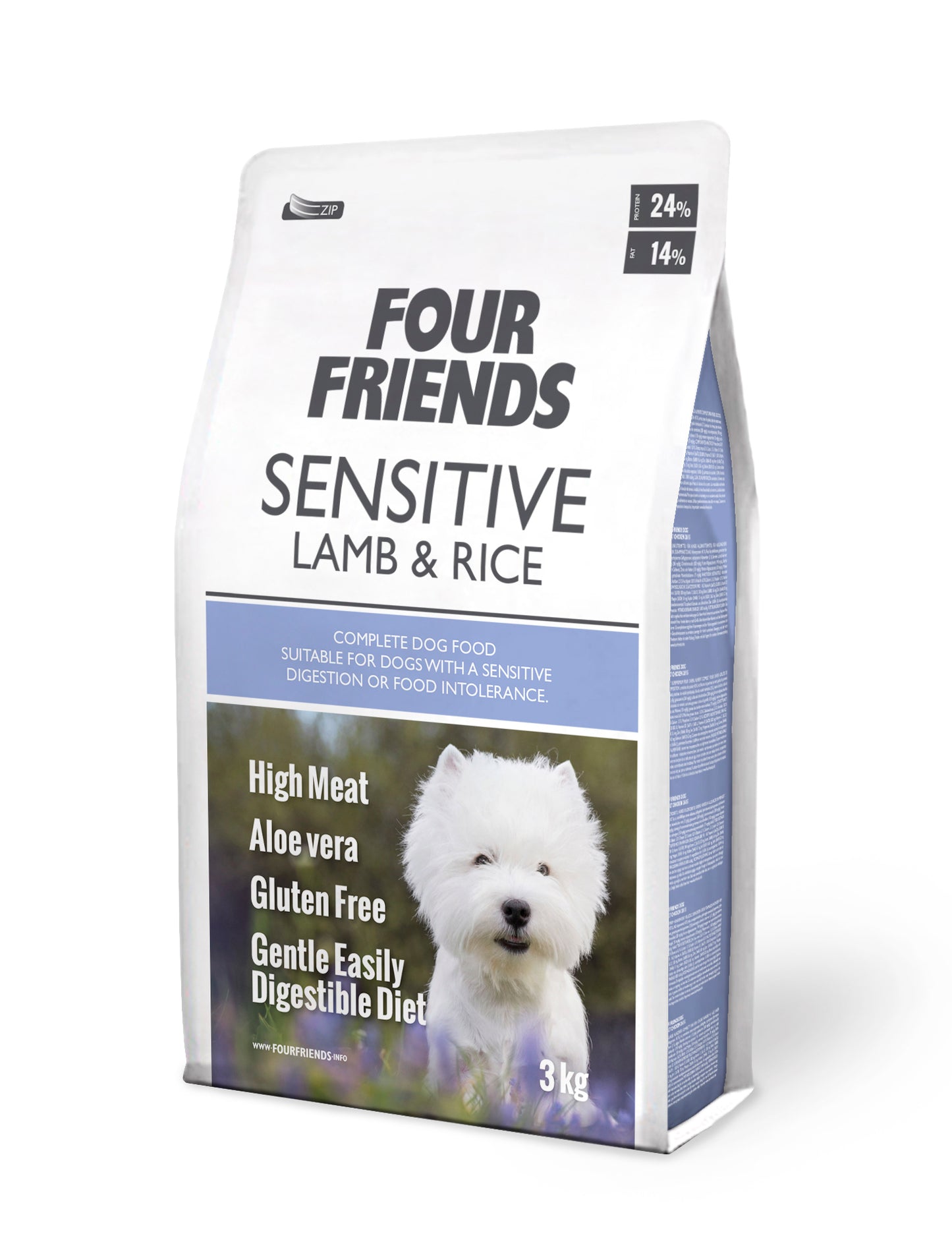 FourFriends Dog Sensitive Lamb & Rice - Handla på Gaston