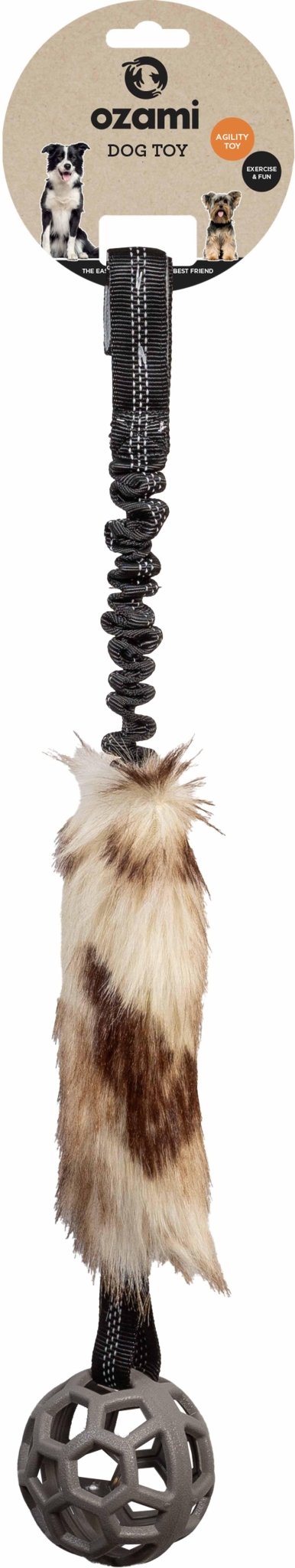 Ozami Play - N - Tug Faux Fur With Ball - Handla på Gaston