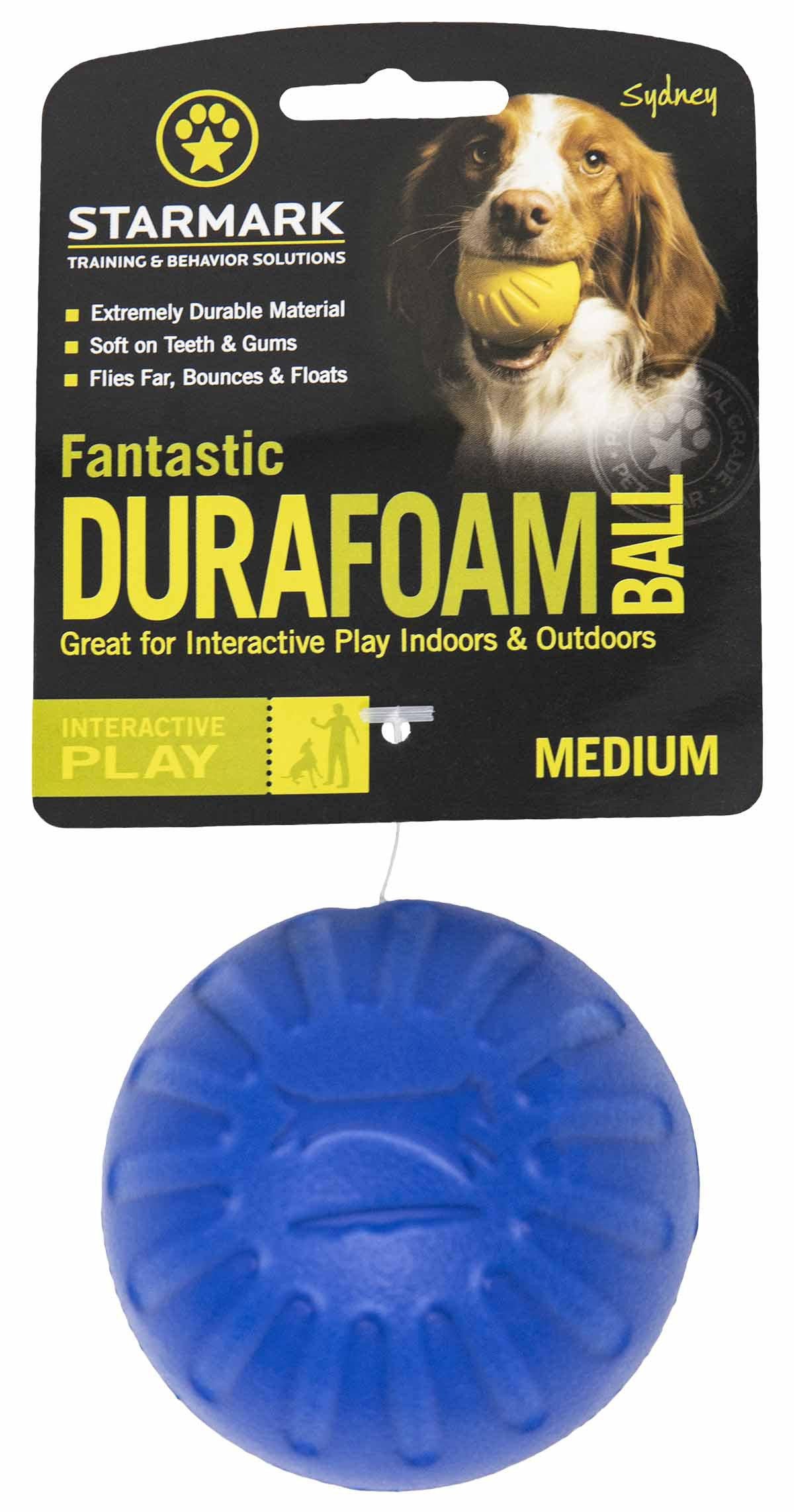 STARMARK Foam Boll blå hundleksak, framsida - Handla på Gaston