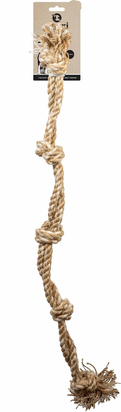 OZAMI Hundleksak Twisted 5 Knots Double Rope 70Cm