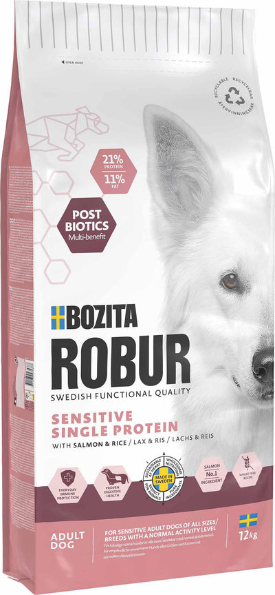 BOZITA Robur Adult Sensitive Single Protein Salmon 12Kg
