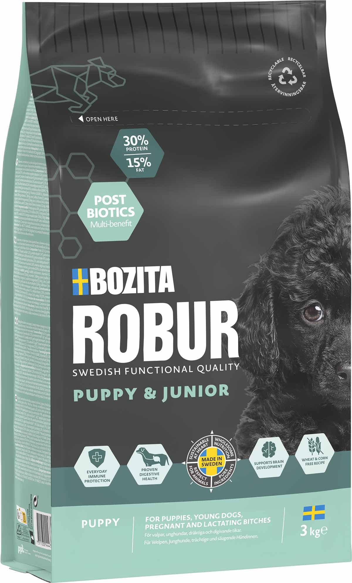 BOZITA Robur Puppy & Junior 3Kg