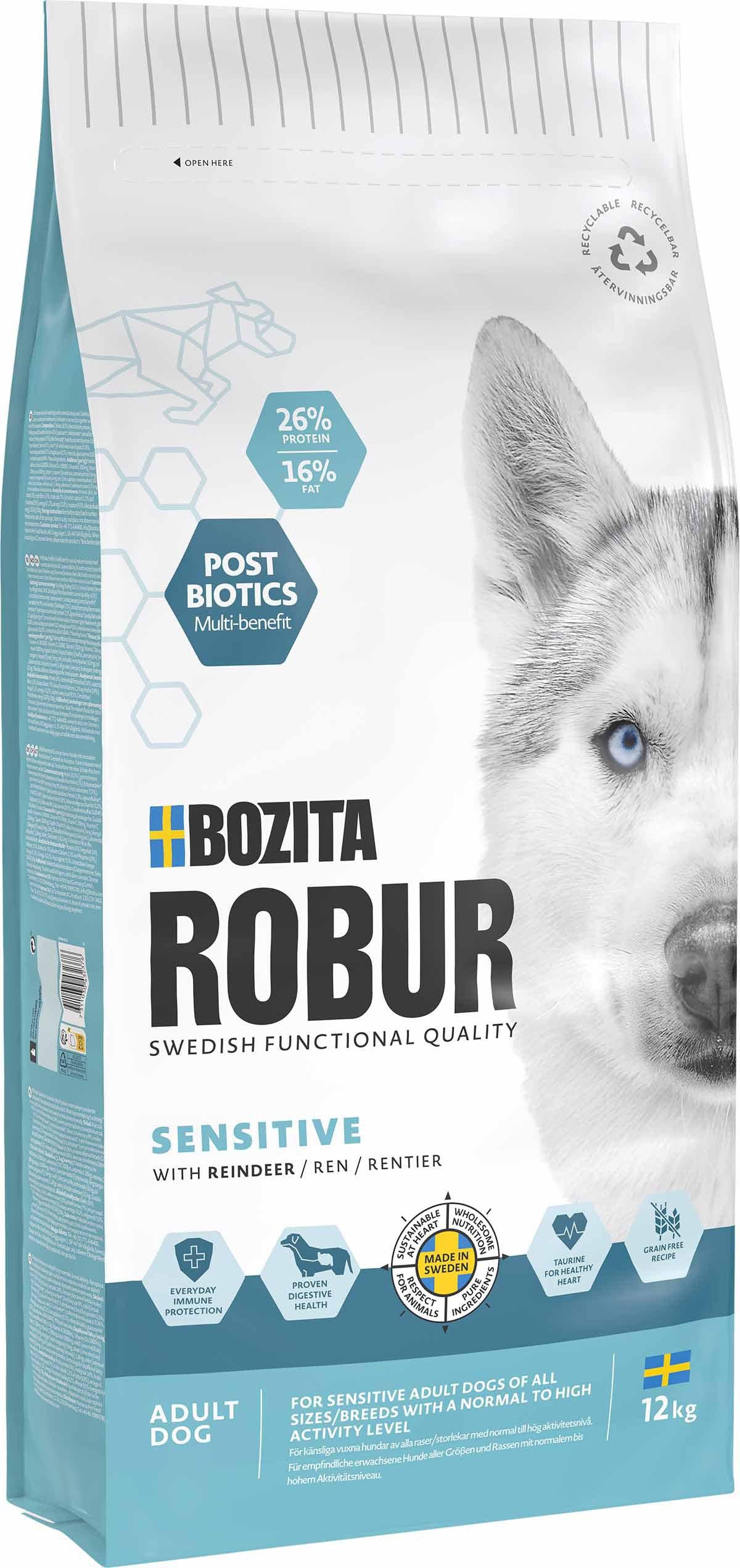 BOZITA Robur Adult Sensitive Reindeer 12Kg