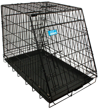 OZAMI Hundtransportbur Svart Lutande 78X49X57Cm