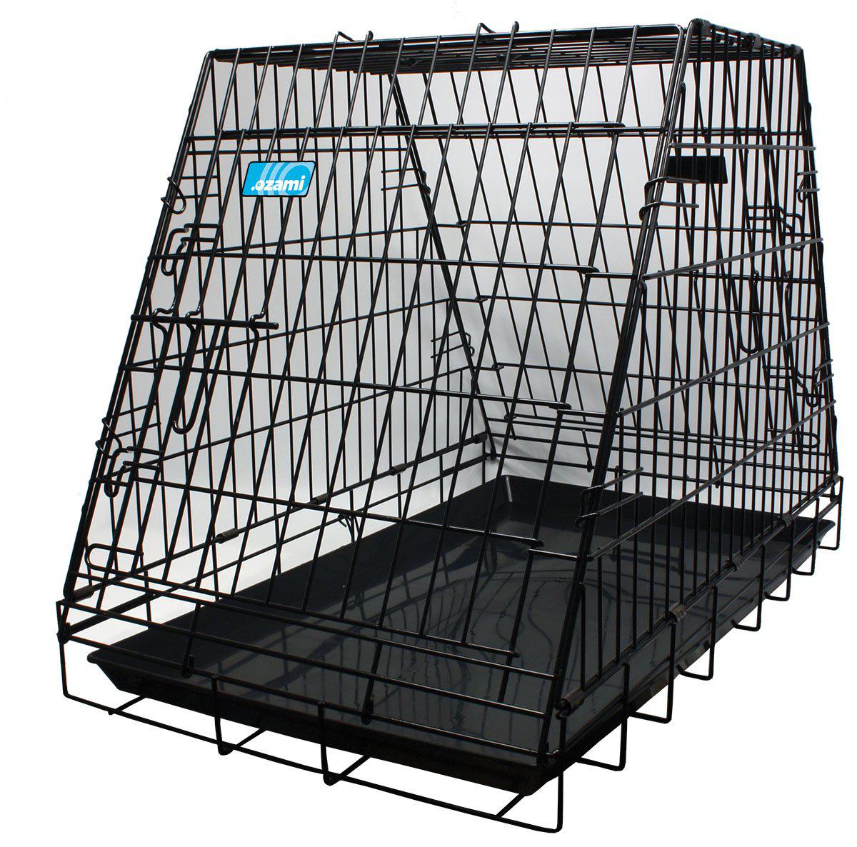 OZAMI Hundtransportbur Svart Pyramid 78X49X57Cm