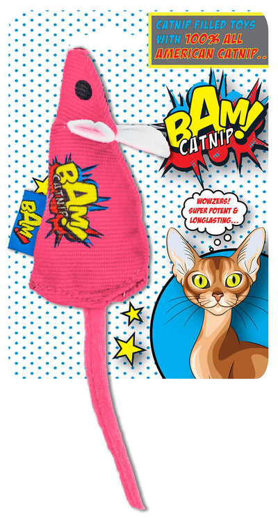 0 BAM CATNIP PINK MOUSE HEADERCARD