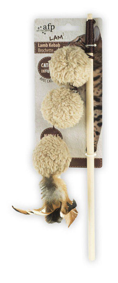 ALL FOR PAWS Kattvippa Lammkebabmed Kattmynta 64Cm Mix Färg