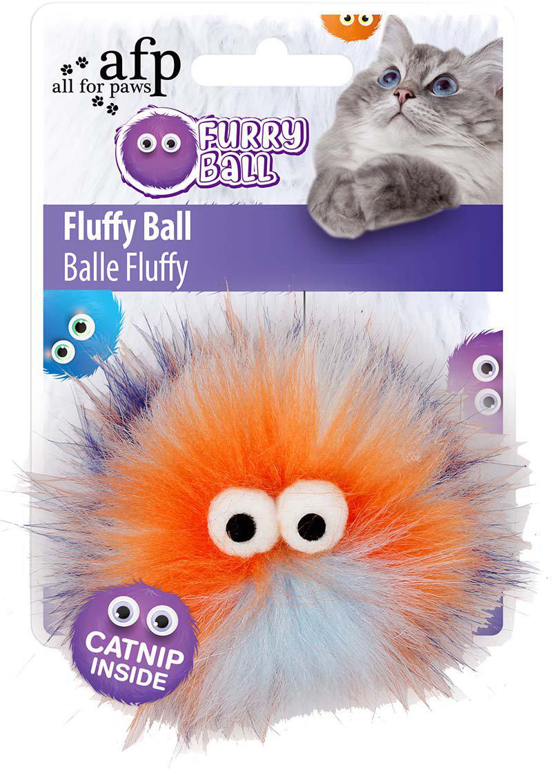 ALL FOR PAWS Furry Ball - Fluffyball Orange - Handla på Gaston