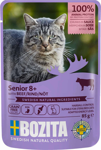 BOZITA BOZITA FELINE SENIOR 8+ NÖTKÖTT I SÅS 85G