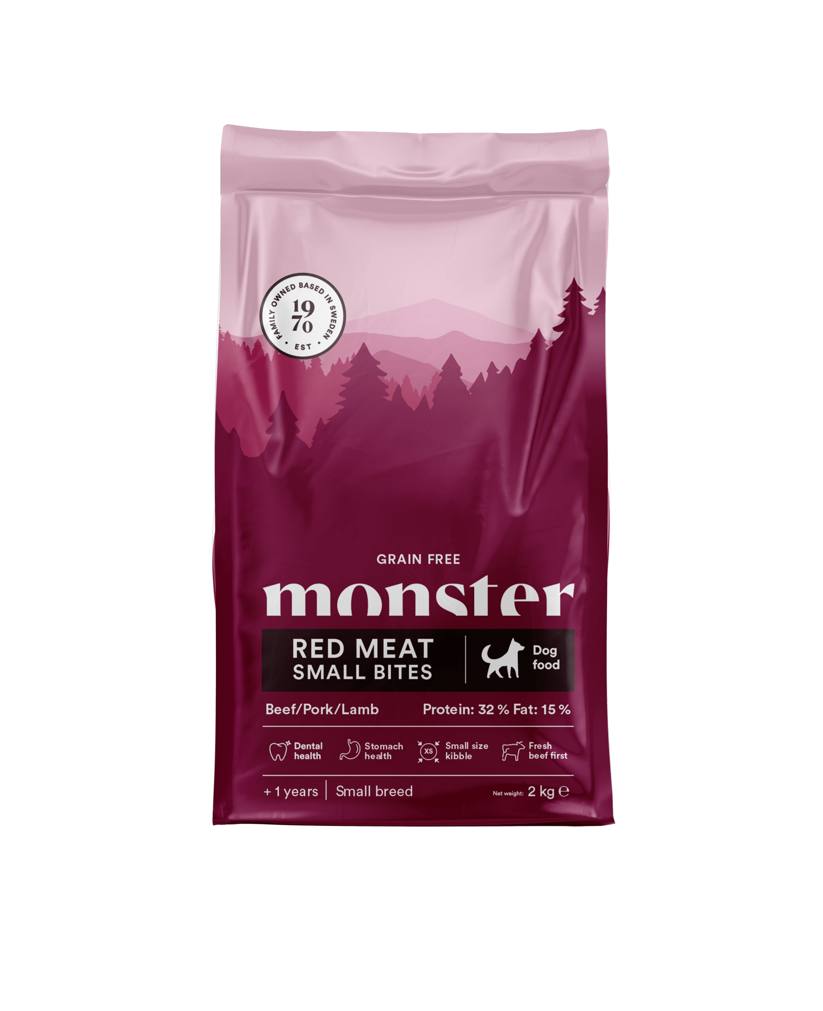 Monster Dog GF Adult Red Meat Small Bites - Handla på Gaston