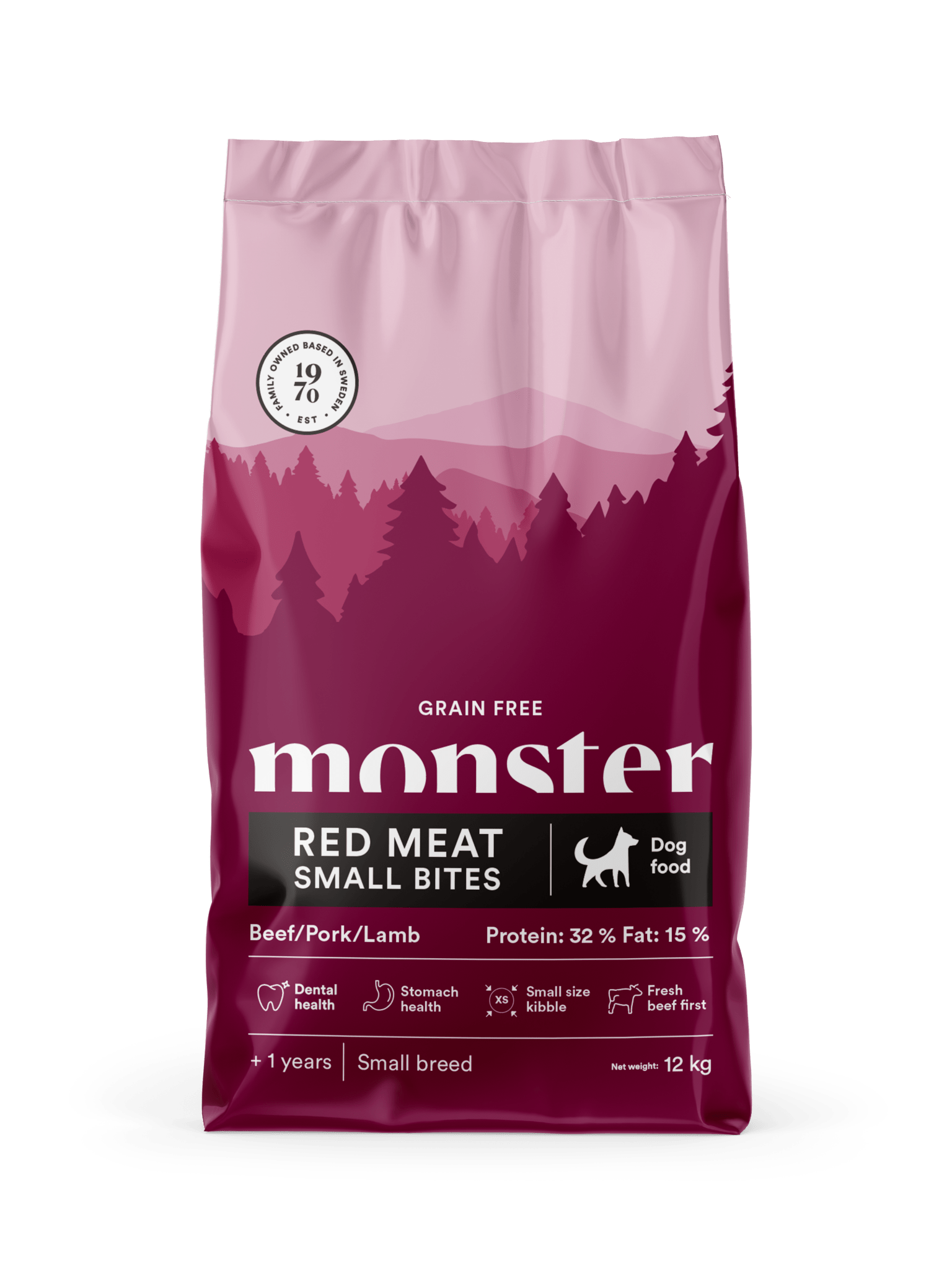 Monster Dog GF Adult Red Meat Small Bites - Handla på Gaston