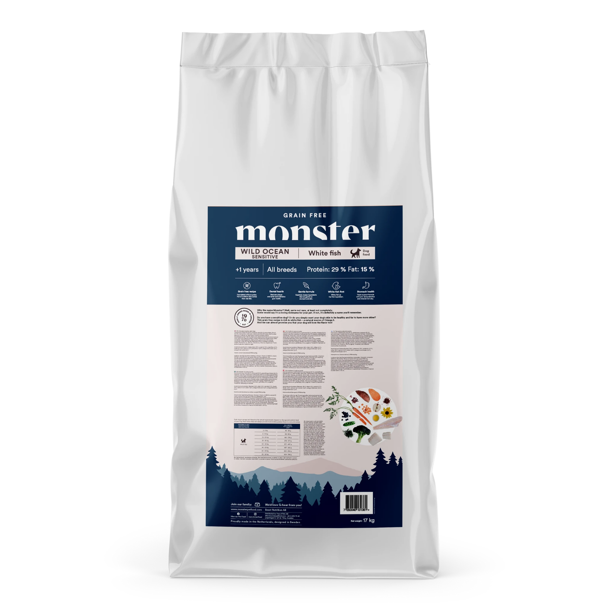 Monster Dog Grain Free Wild Ocean Sensitive - Handla på Gaston