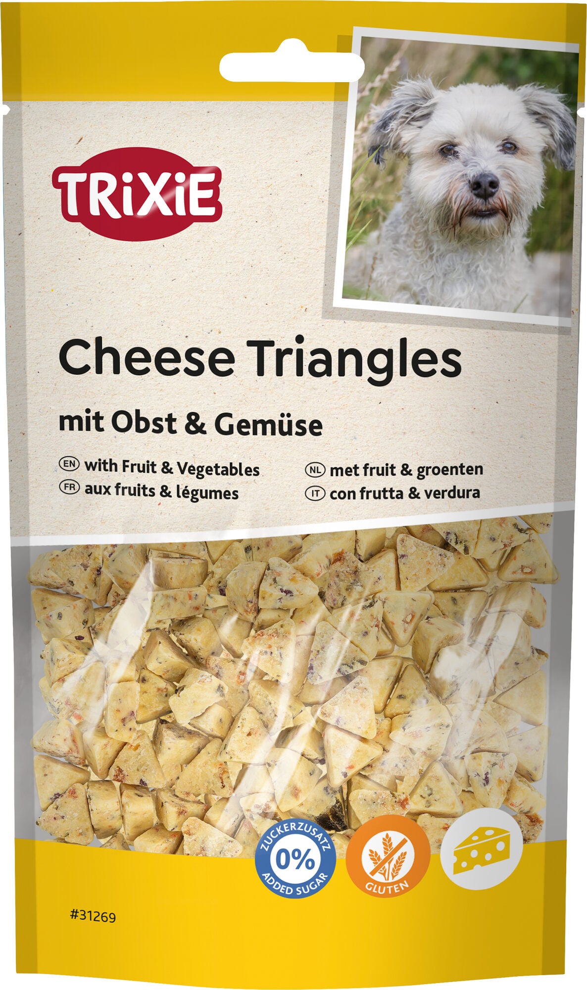 TRiXiE Osttrianglar med frukt och grönsaker, 80 g