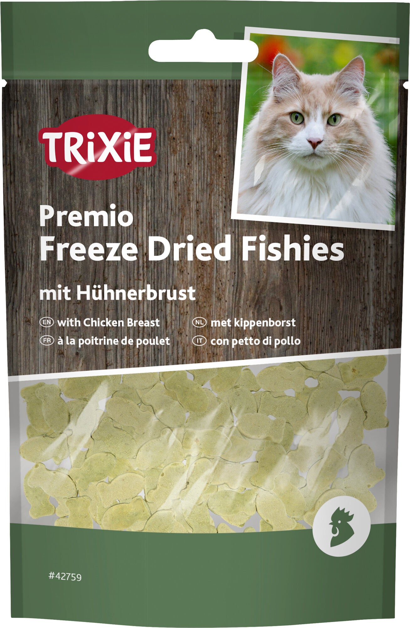 TRiXiE Premio frysetorkade fiskar med kycklingbröst, 20 g