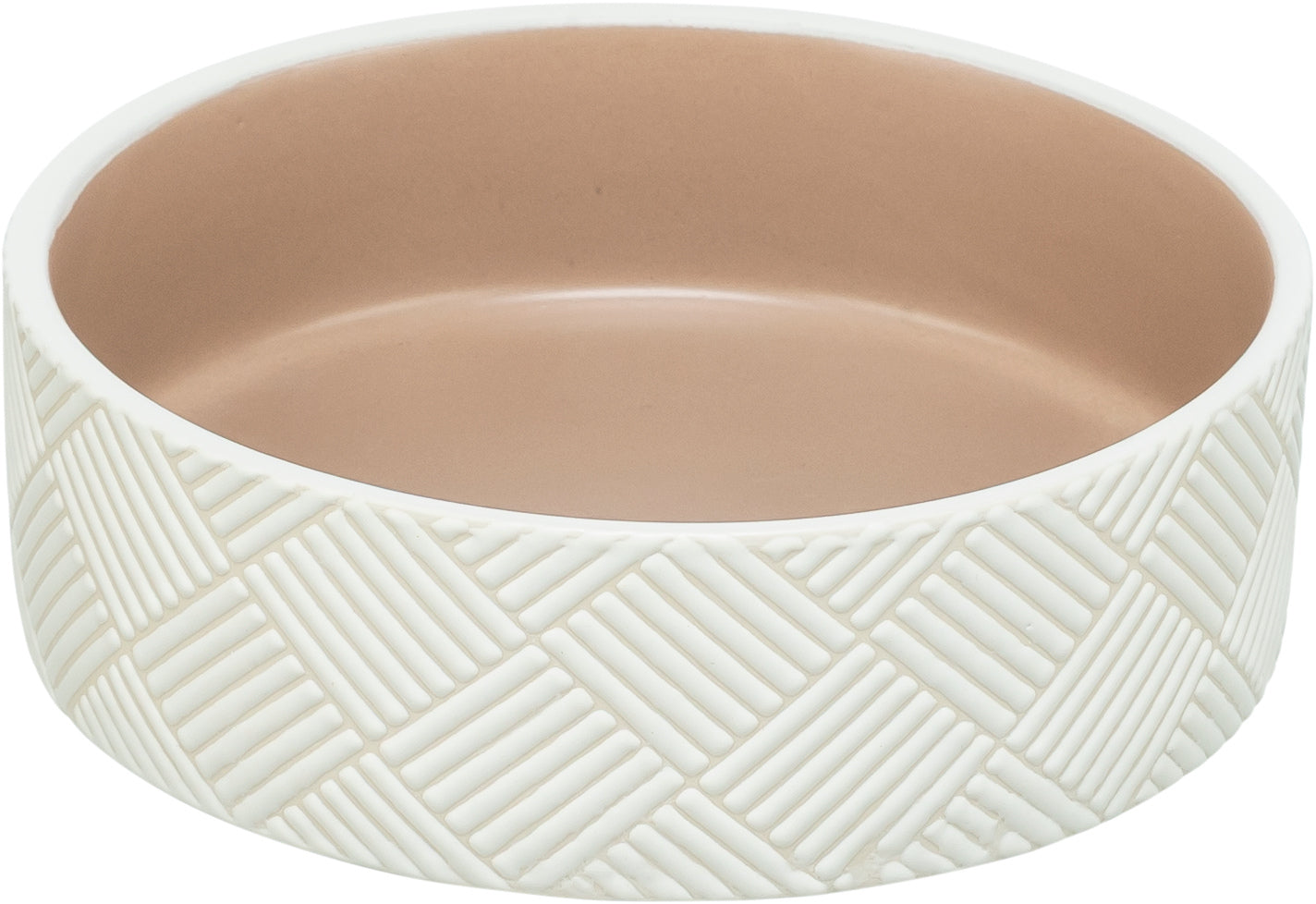 TRiXiE Keramisk skål med mönster, vit/beige