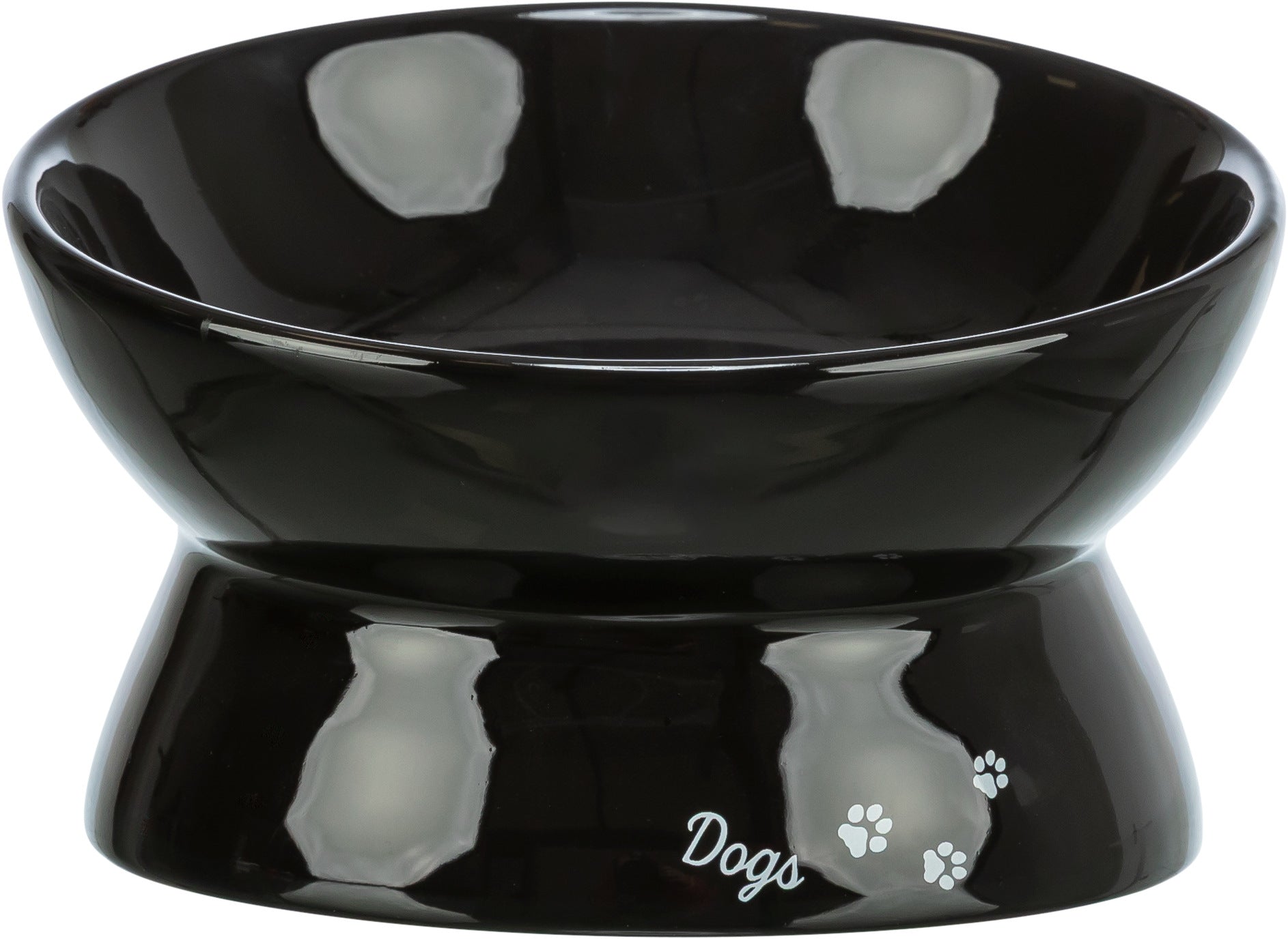 TRiXiE Ergonomisk skål, keramik, 0,35 l/ø 17 cm, svart
