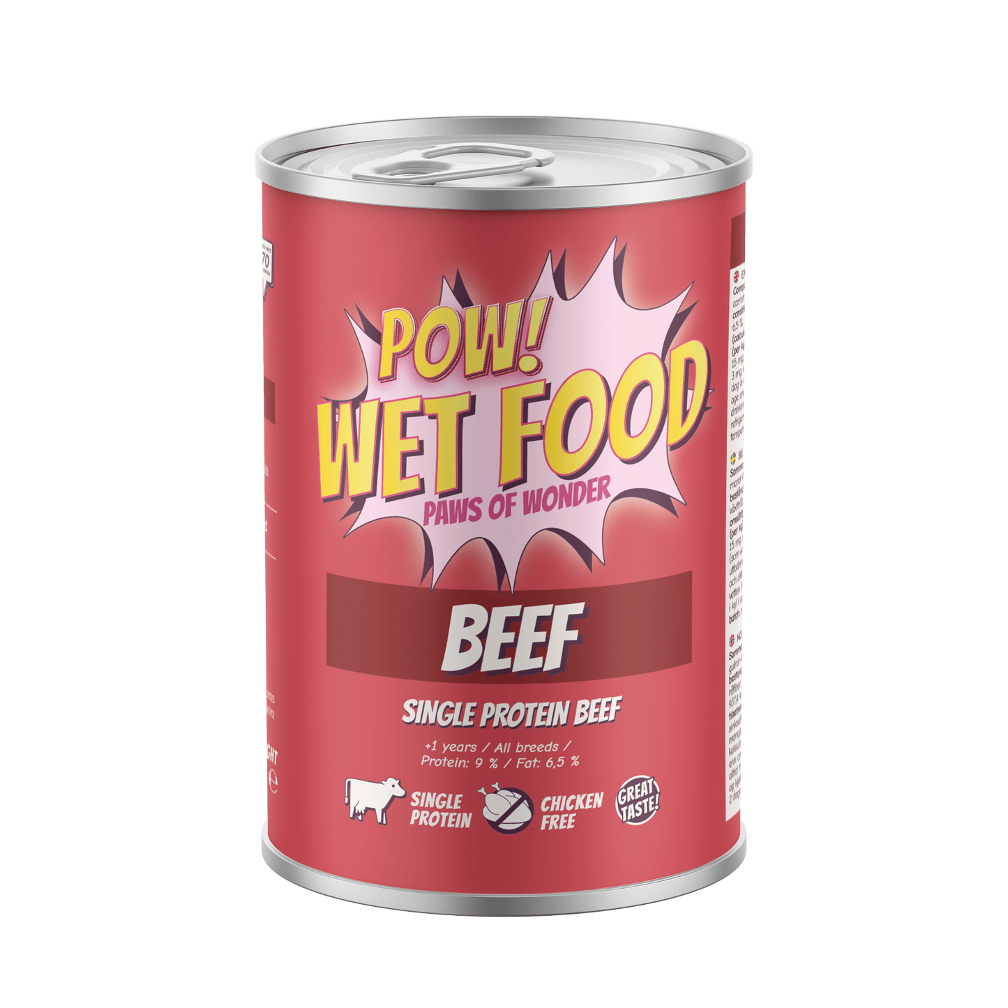 POW! Dog Adult Beef Can - Handla på Gaston