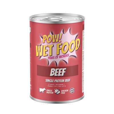POW! Dog Adult Beef Can