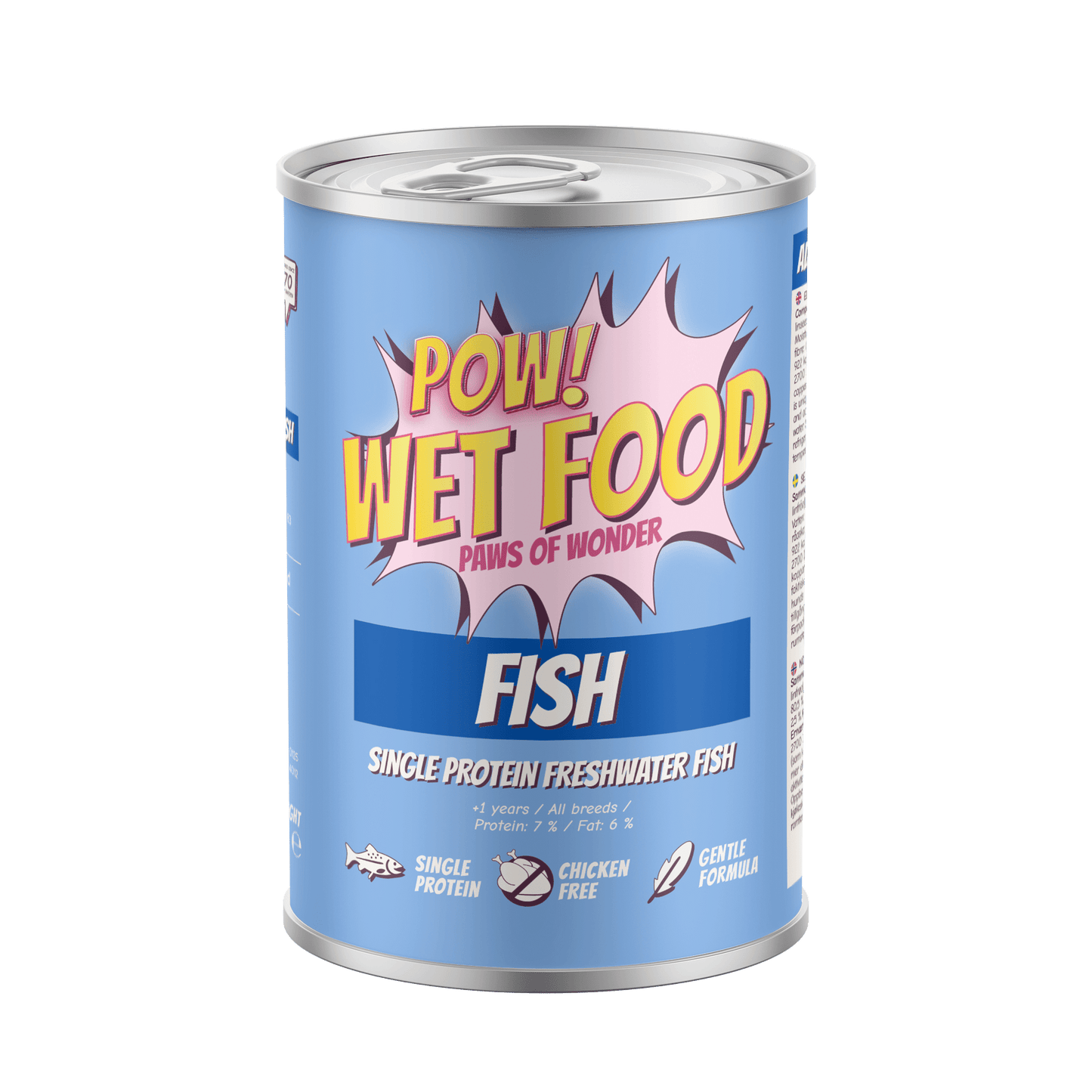 POW! Dog Adult Fish Can - Handla på Gaston