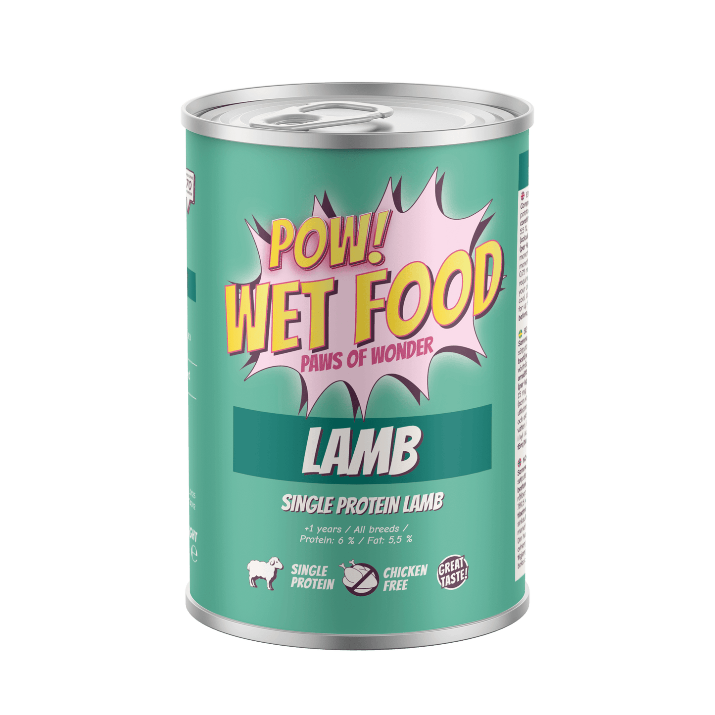 POW! Dog Adult Lamb Can - Handla på Gaston
