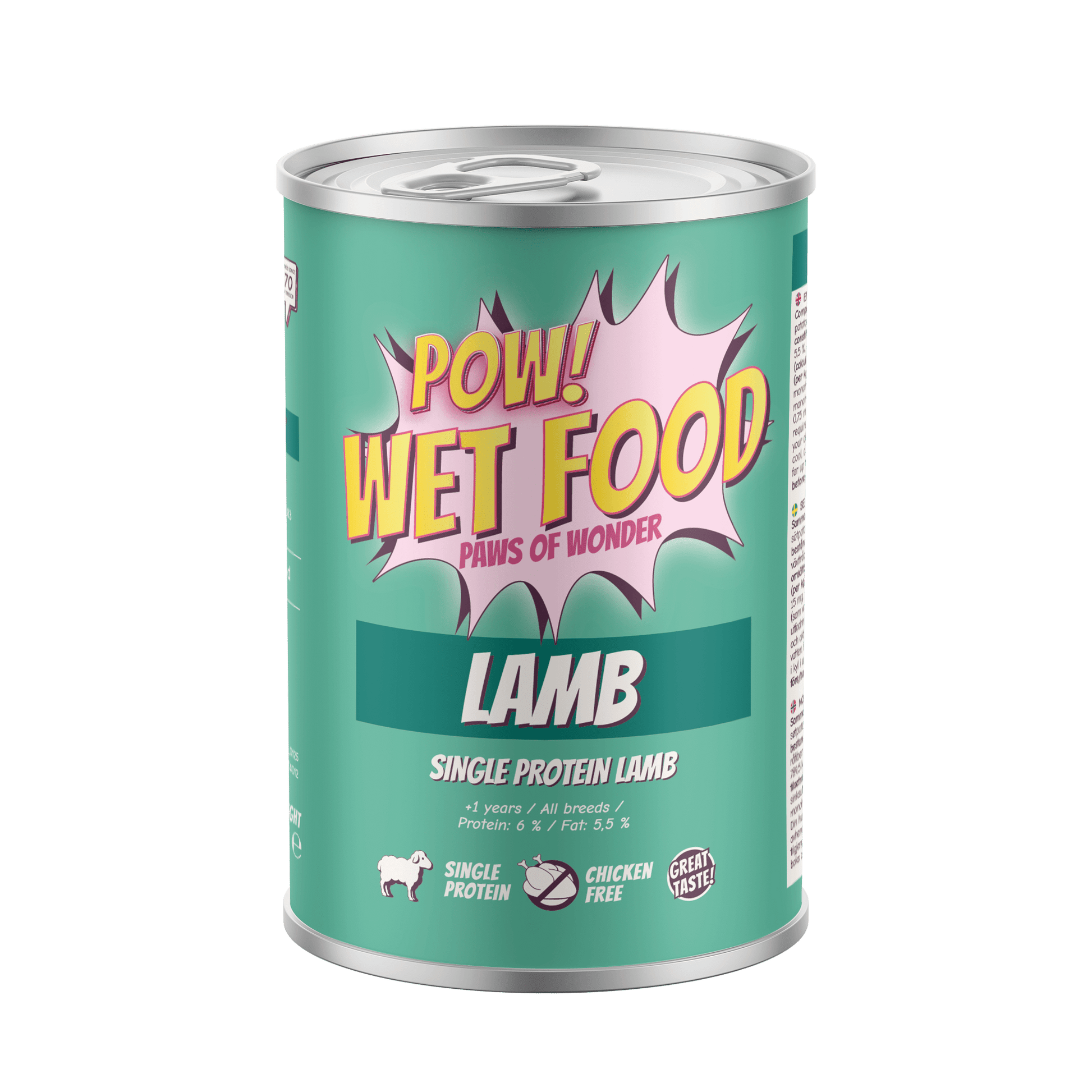 POW! Dog Adult Lamb Can - Handla på Gaston