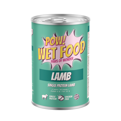 POW! Dog Adult Lamb Can