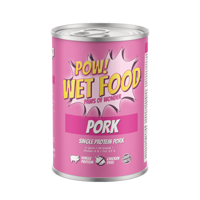 POW! Dog Adult Pork Can - Handla på Gaston