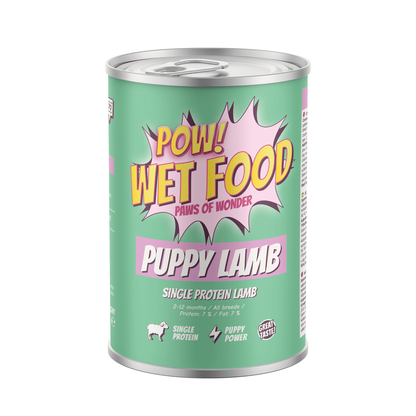 POW! Dog Puppy Lamb Can - Handla på Gaston