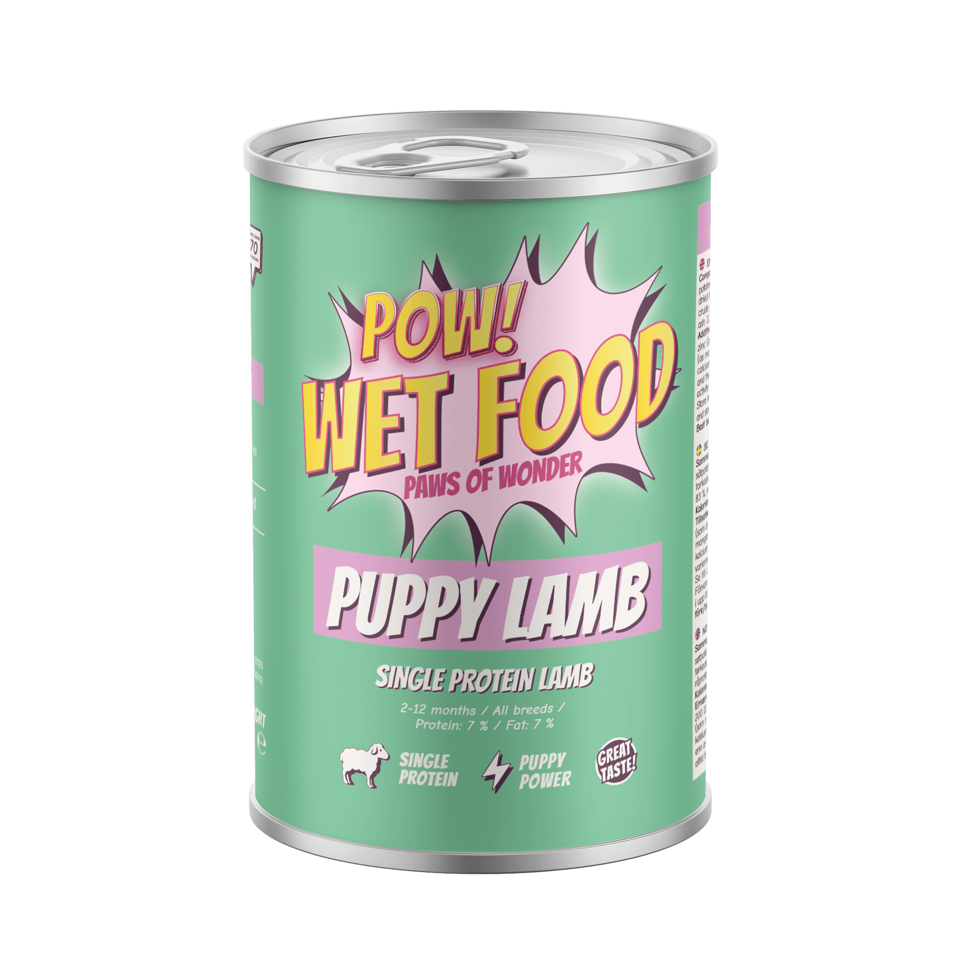 POW! Dog Puppy Lamb Can - Handla på Gaston
