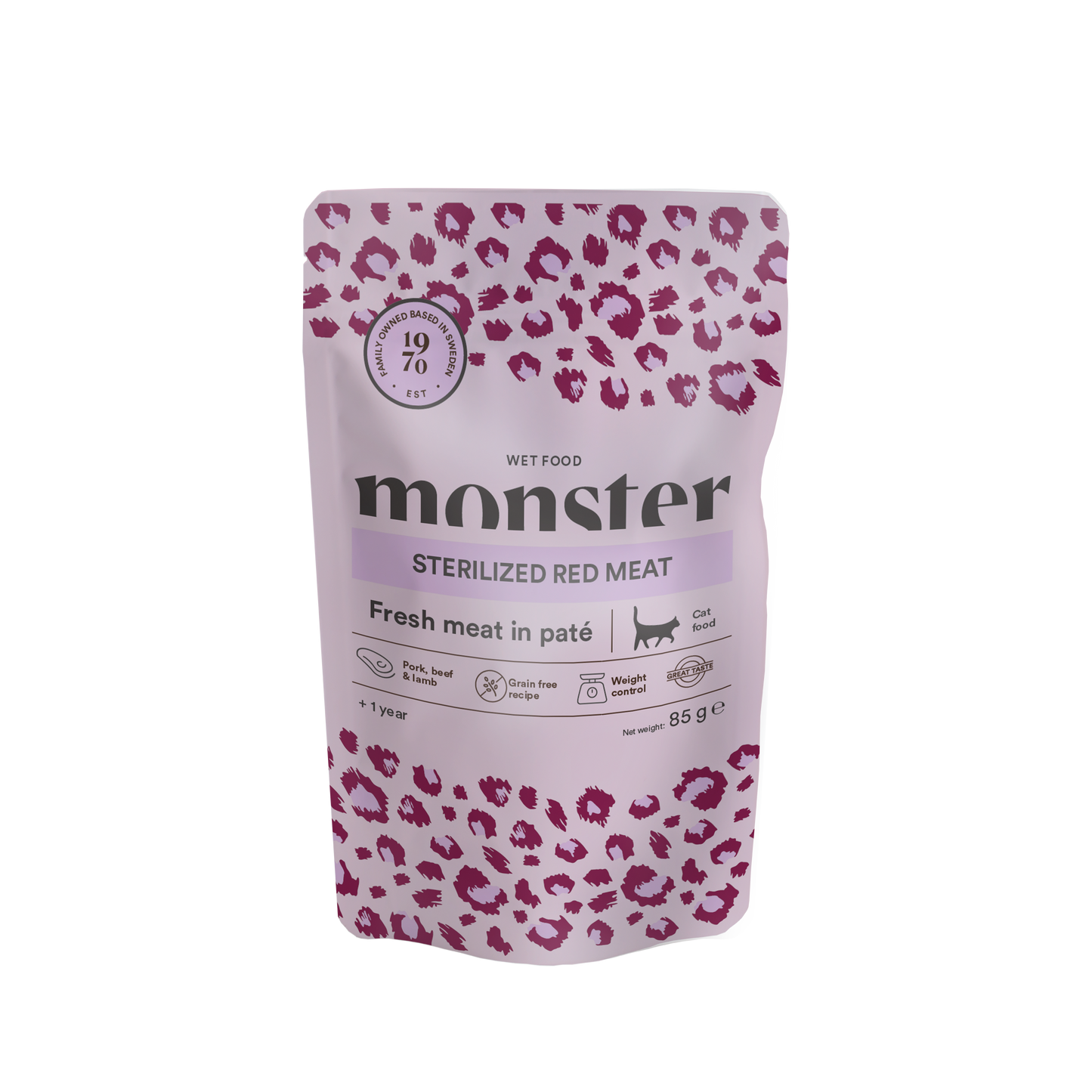 Monster Cat Pouches Sterilized Red Meat