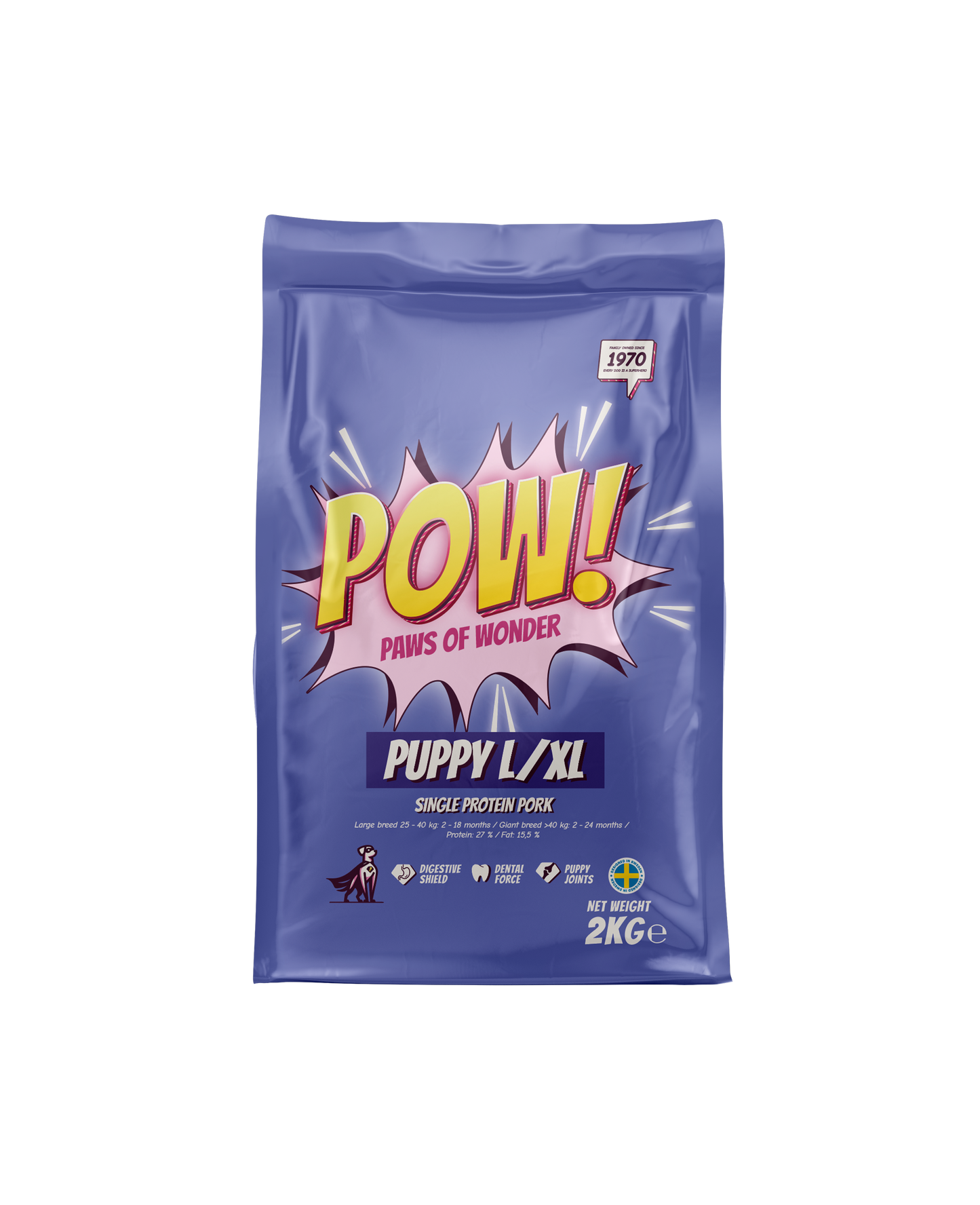 POW! Dog Puppy Large / X-Large Pork