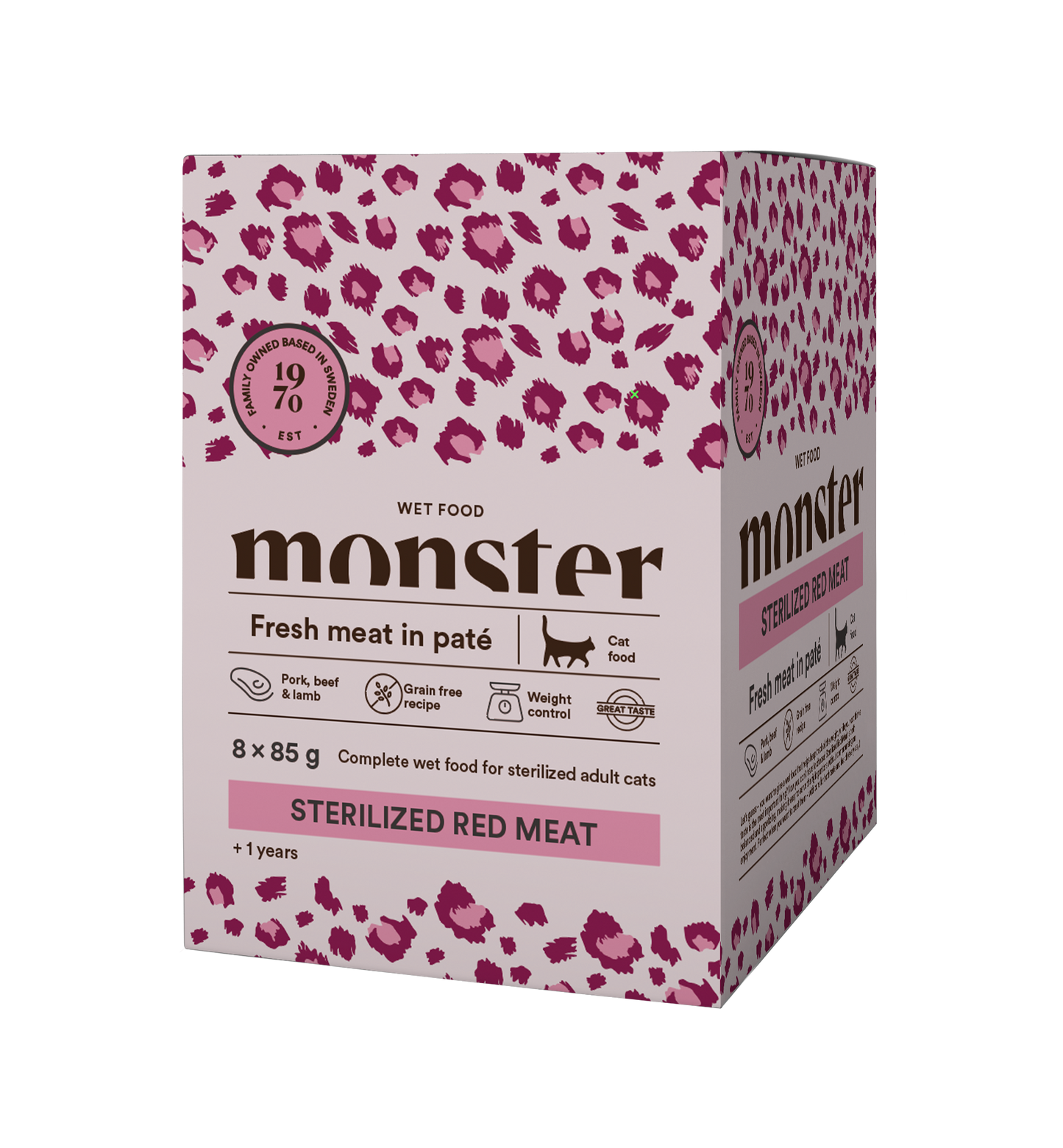 Monster Cat Pouches Sterilized Red Meat