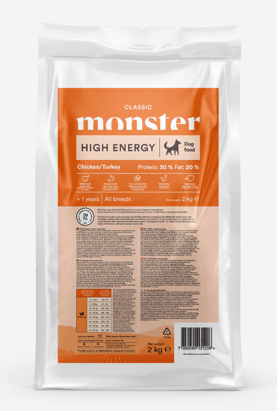 Monster Dog Classic High Energy Chicken & Turkey - Handla på Gaston