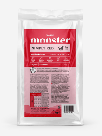 Monster Dog Classic Simply Red - Handla på Gaston