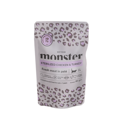 Monster Cat Pouches Sterilized Chicken/Turkey