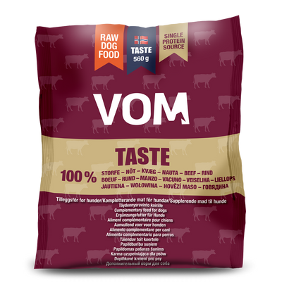 Fryst hel-/tilläggsfoder endast på nötprodukter.