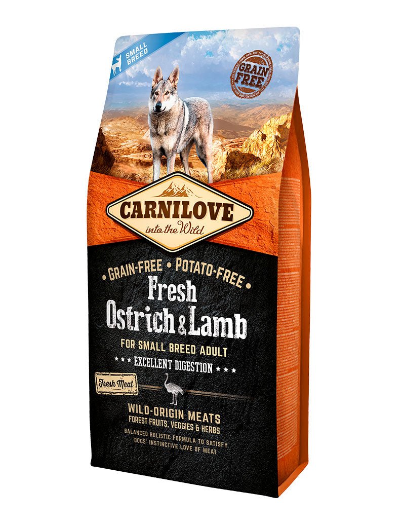 Carnilove Fresh Ostrich & Lamb Small Breed - Handla på Gaston