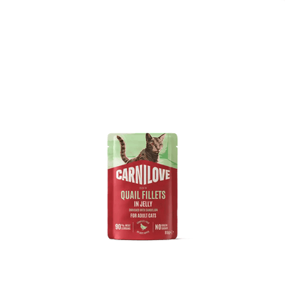 Carnilove Cat Pouch Jelly rich in Quail enriched with Dandelion - Handla på Gaston