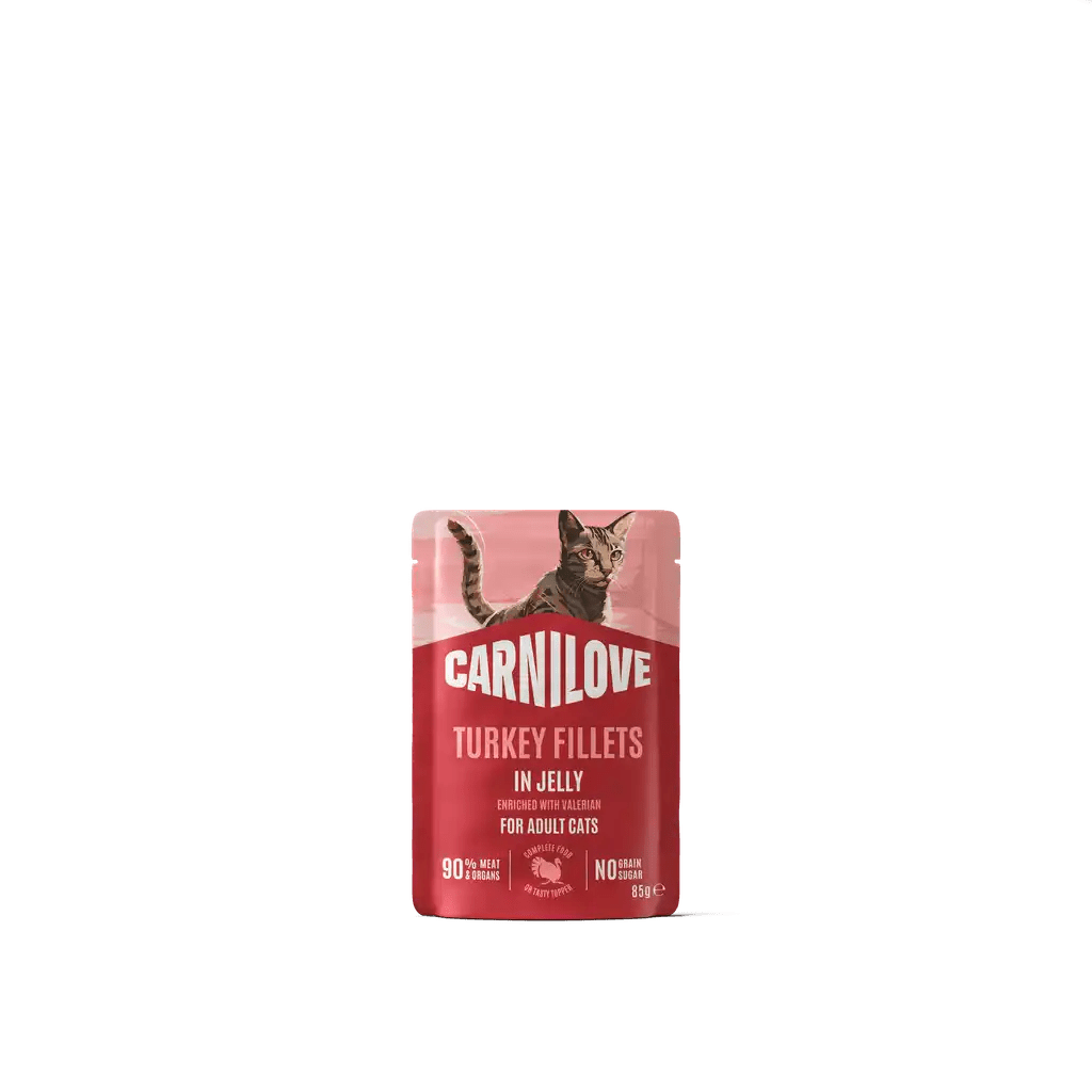 Carnilove Cat Pouch Jelly rich in Turkey enriched with Valerian - Handla på Gaston