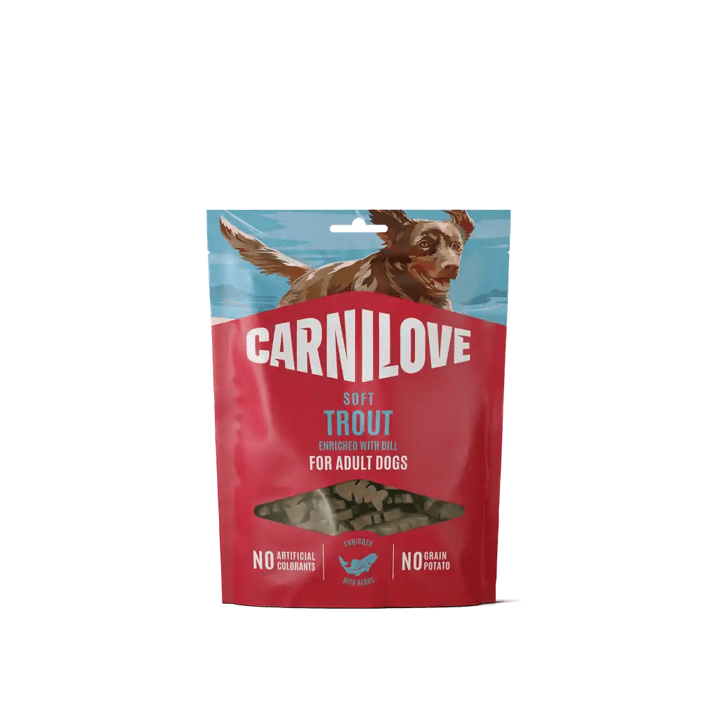 Carnilove Dog Soft Snack Trout enriched with Dill - Handla på Gaston