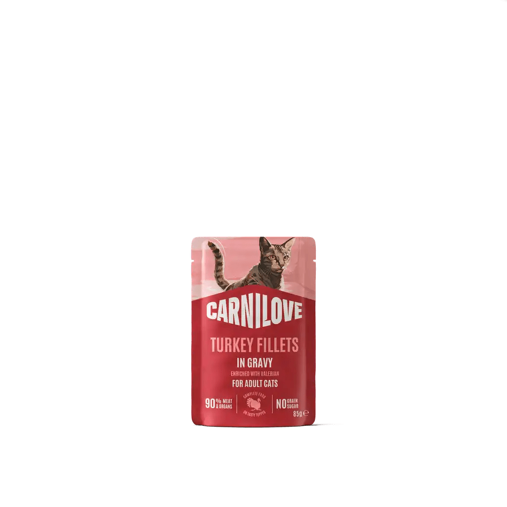 Carnilove Cat Pouch Gravy rich in Turkey enriched with Valerian - Handla på Gaston