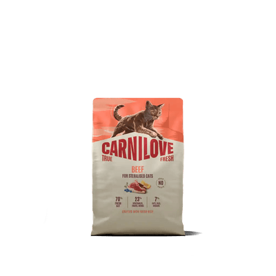 Carnilove True Fresh Cat Dry Beef for Sterilised Adult All Breeds - Handla på Gaston
