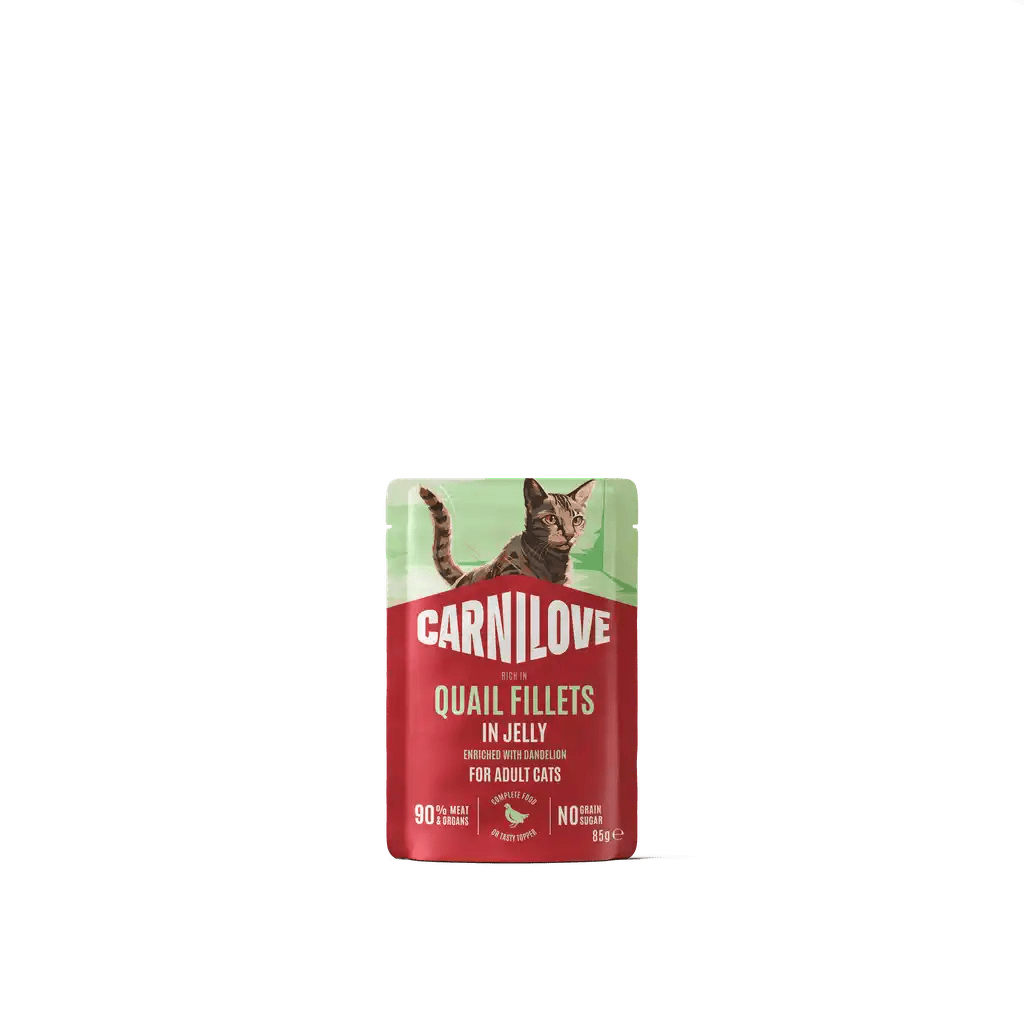 Carnilove Cat Pouch Jelly rich in Quail enriched with Dandelion - Handla på Gaston