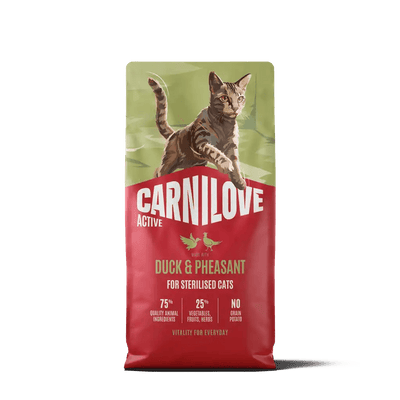 Carnilove Active Cat Dry Duck & Pheasant for Sterilised Adult All Breeds - Handla på Gaston