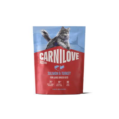 Carnilove Active Cat Dry Salmon & Turkey for Adult Large Breeds - Handla på Gaston