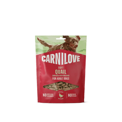Carnilove Dog Soft Snack Quail enriched with Oregano - Handla på Gaston